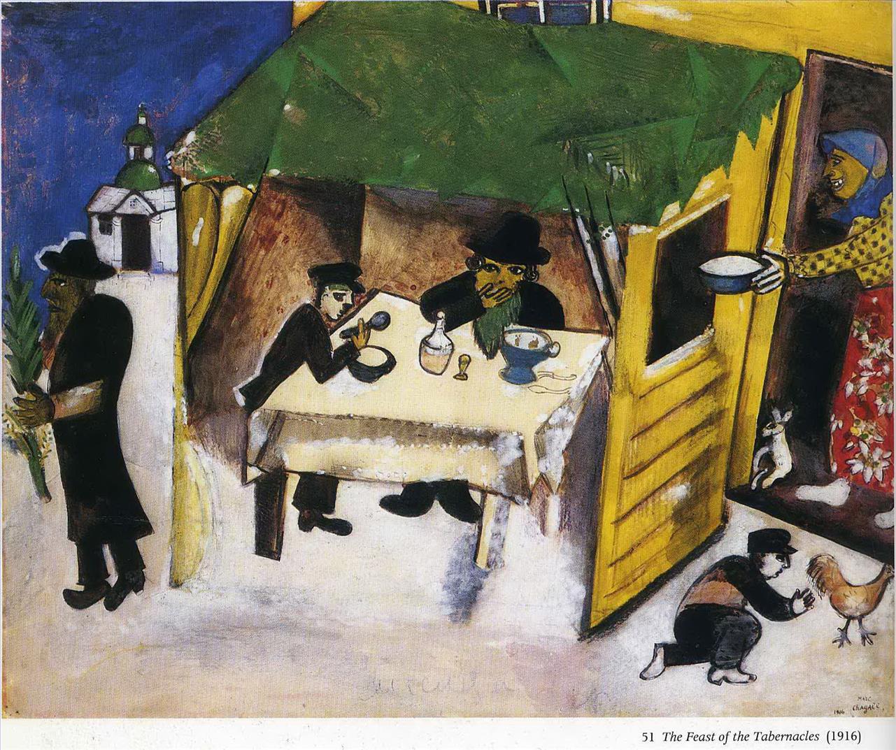 La Fête des Tabernacles contemporain Marc Chagall Peintures à l'huile